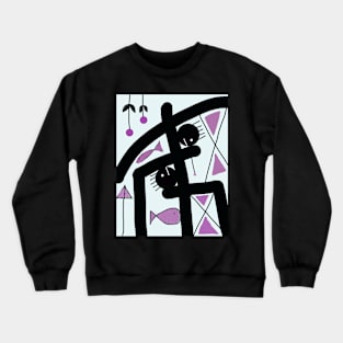 Kids in the Pink Stick Figure Crewneck Sweatshirt